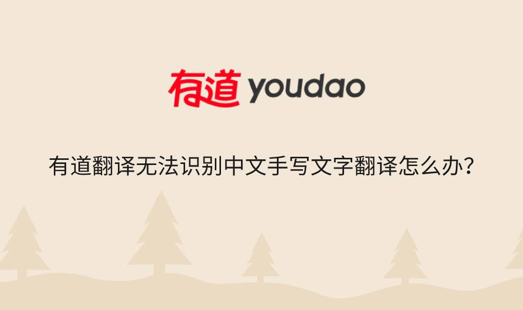 有道翻译无法识别中文手写文字翻译怎么办？